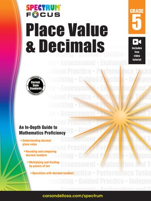 cover image of Spectrum Place Value, Decimals, and Rounding